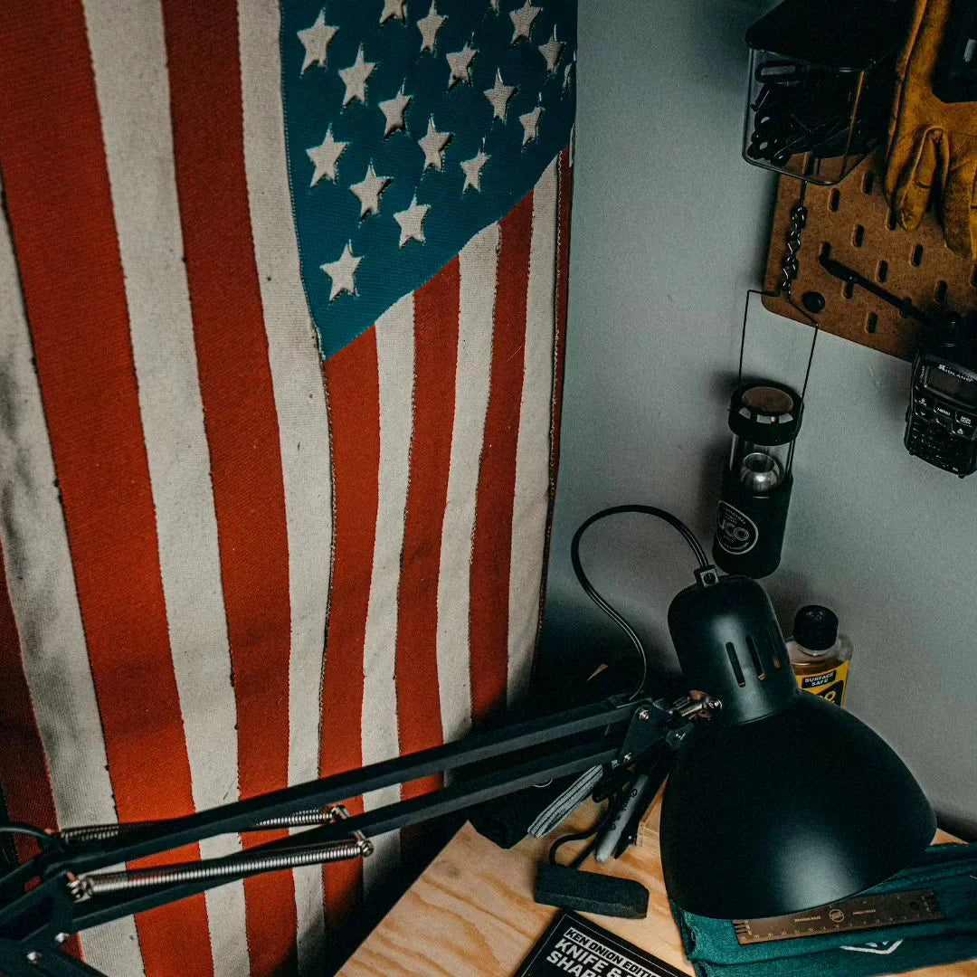 American Flag - Fire Hose & Arid Border