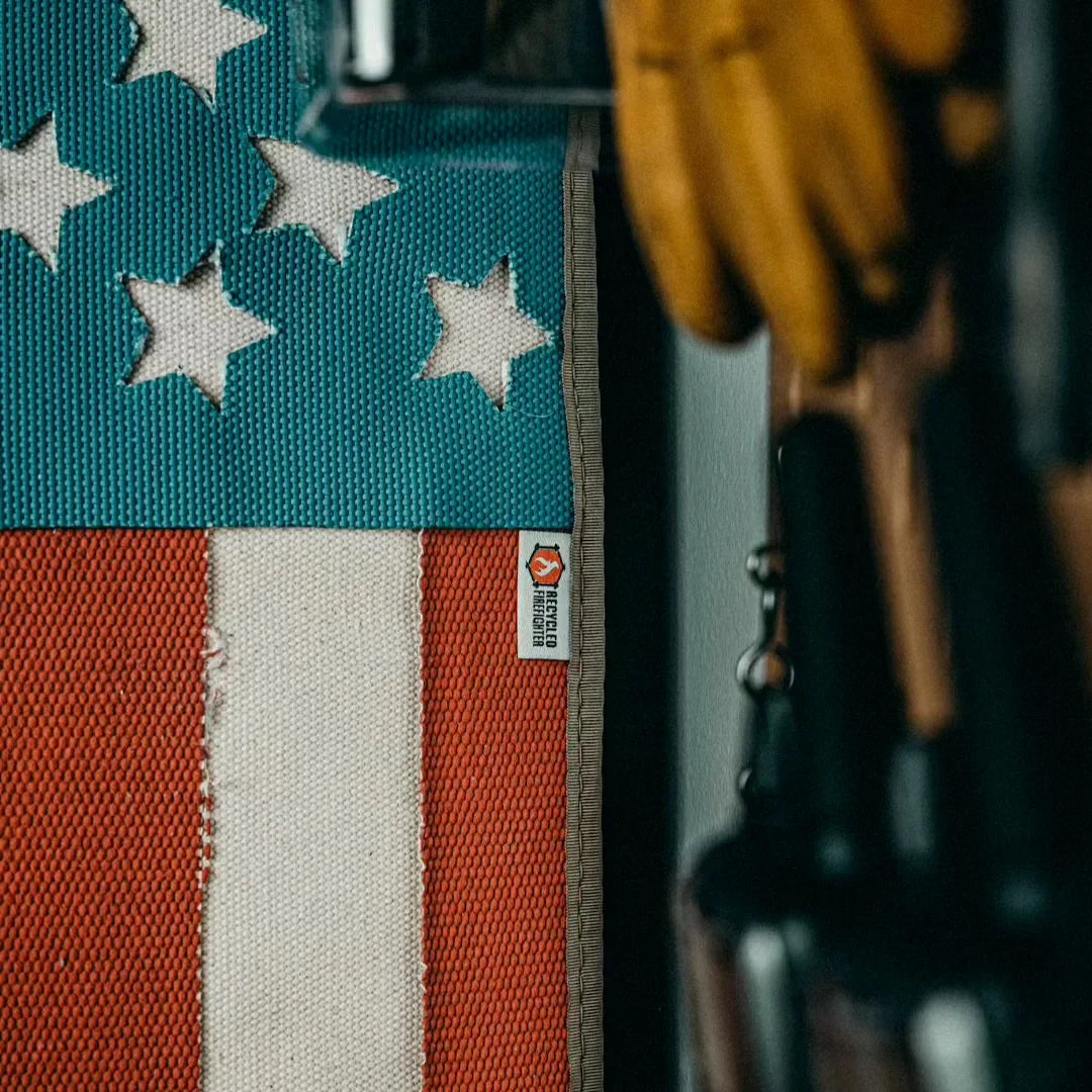 American Flag - Fire Hose & Arid Border