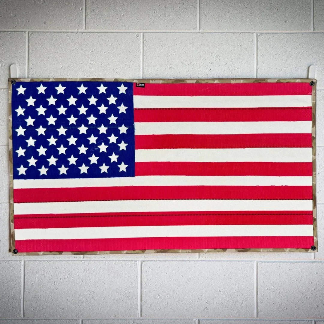 American Flag - Fire Hose & Arid Border